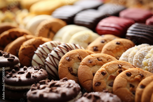 Assortement cookies background photo