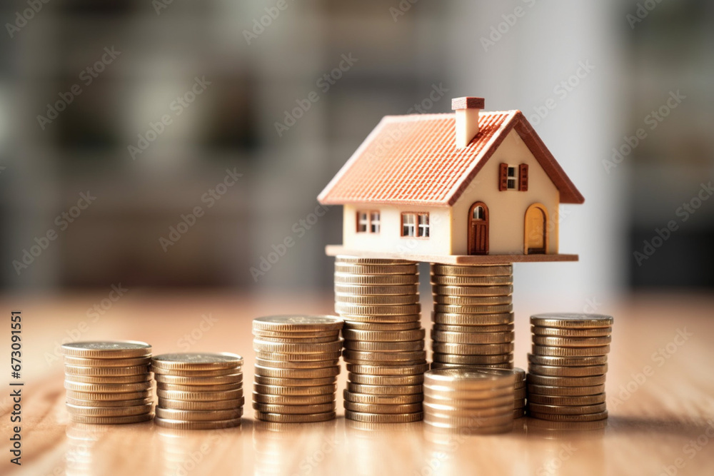 house on the coins ,save money concept house on the coins ,save money concept