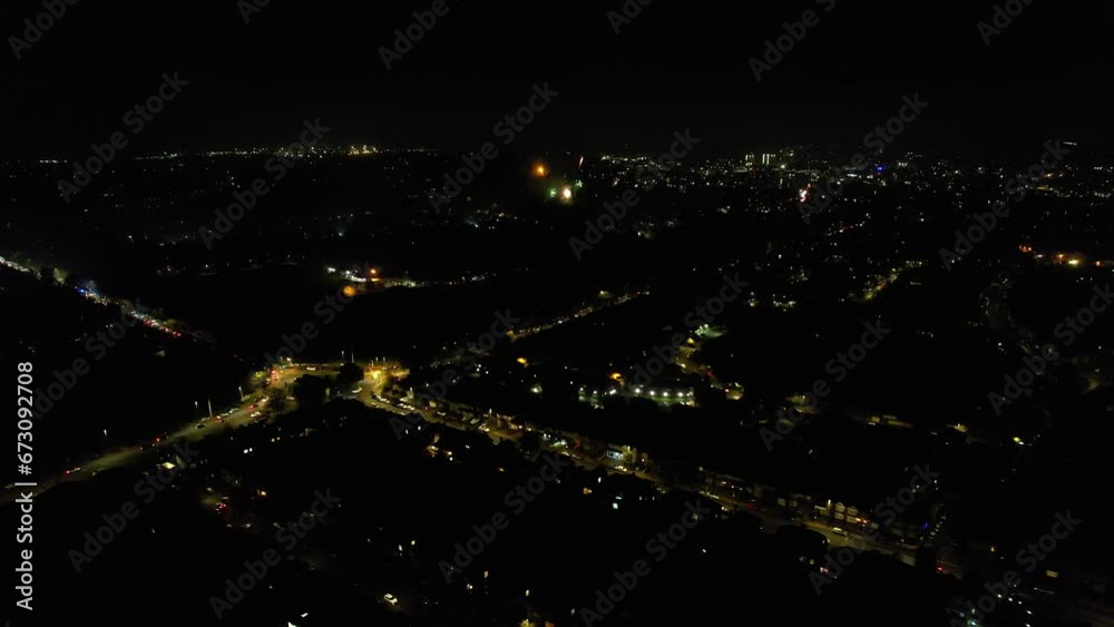 Central Luton City of England During Night Central Luton City of England During Night