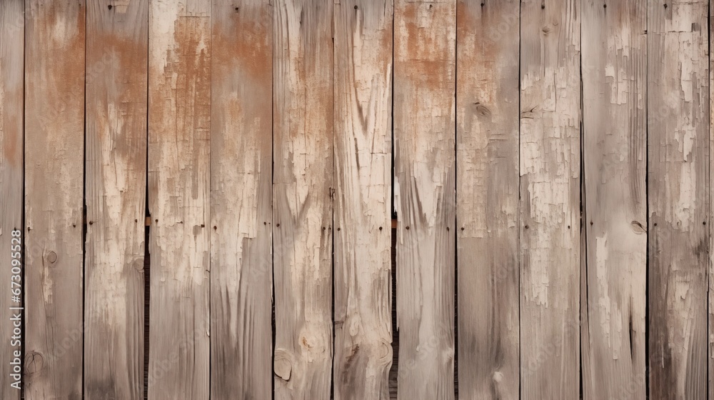 Rough, textured wooden fence with weathered paint Rough, textured wooden fence with weathered paint