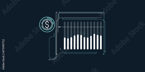 Simple infographics of stable dollar exchange rate.