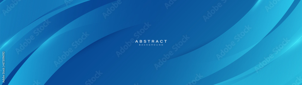 Blue minimal trendy abstract curve lines for the banner background. Vector illustration