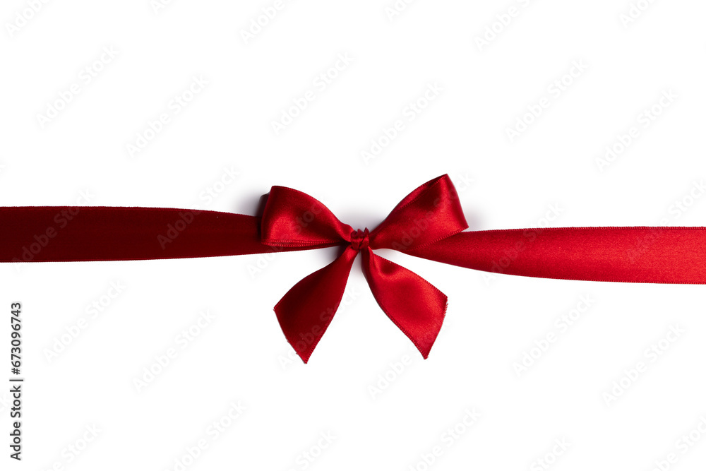 Red gift bow on white Red gift bow on white