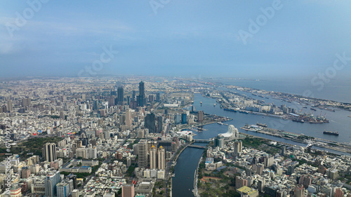 Aerial View to the Panorama of the Kaohsiung City, Taiwan © Dave