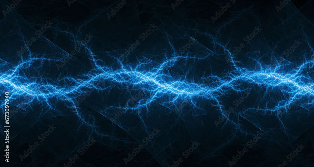 Fototapeta premium Cool blue abstract lightning, plasma and power element background