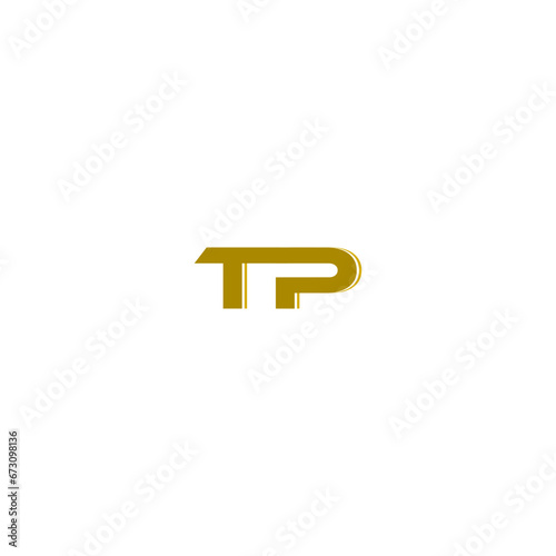 Letter TP logo isolated on white background