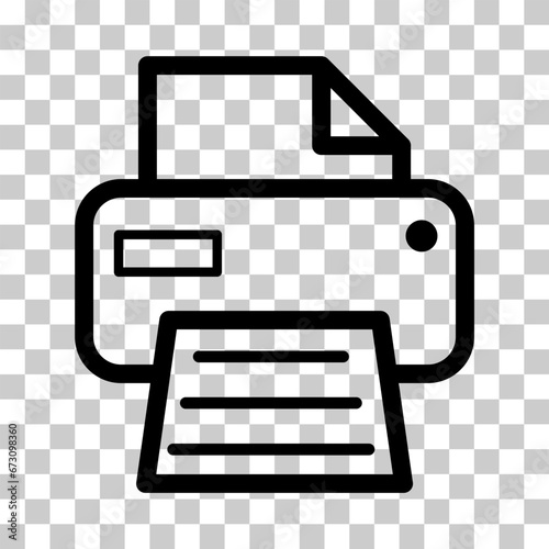 Printer document web icon, printout machine technology flat sign vector illustration