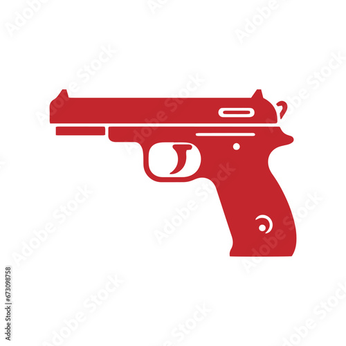 A icon of pistol icon vector gun logo silhouette isolated design