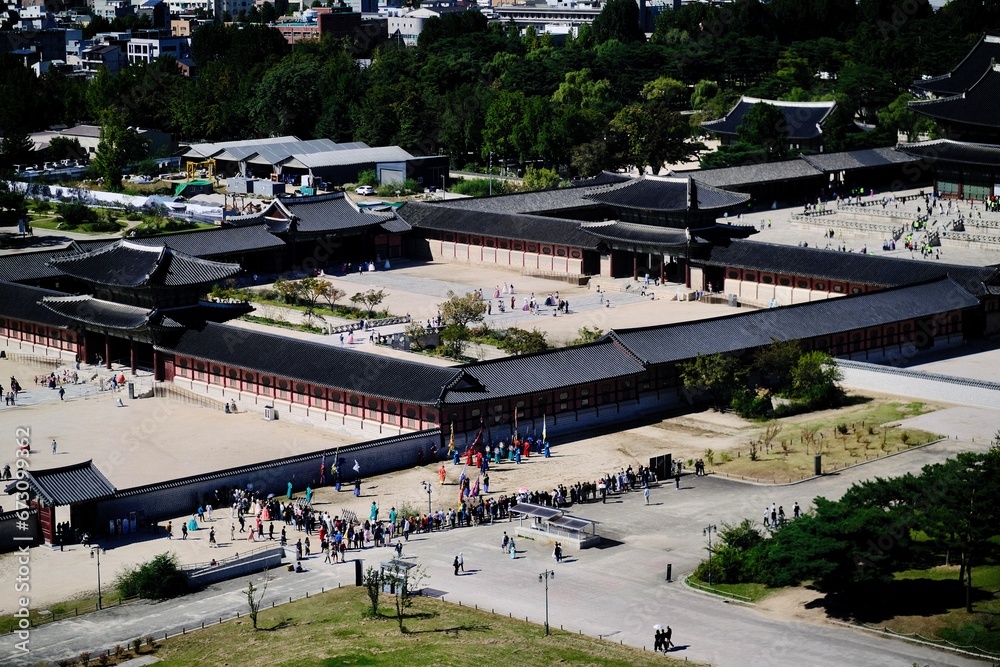 Fototapeta premium view of korean palace