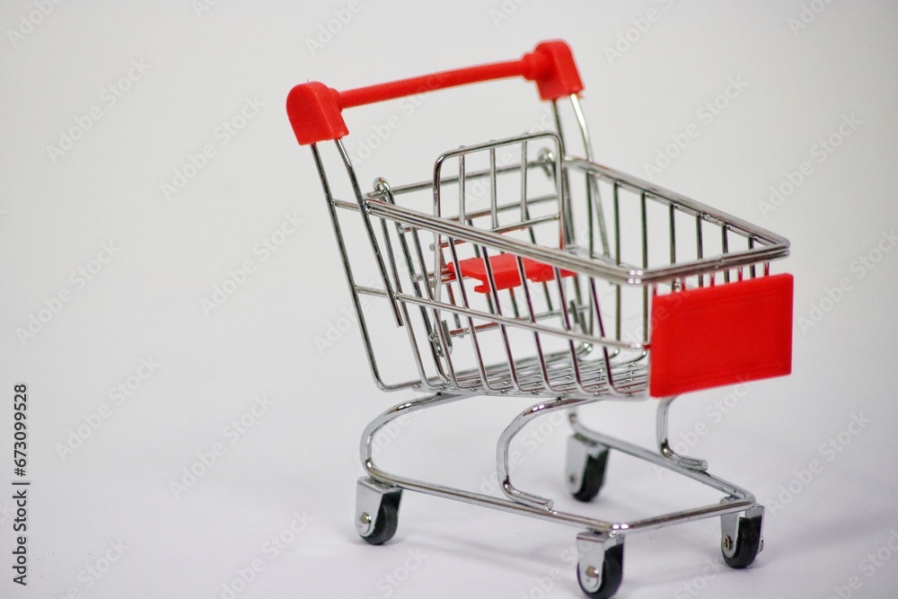 shopping cart on a white background shopping cart on a white background