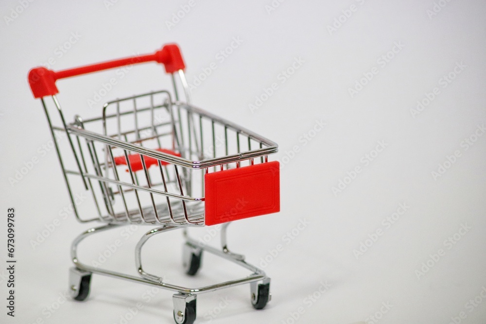 shopping cart on a white background