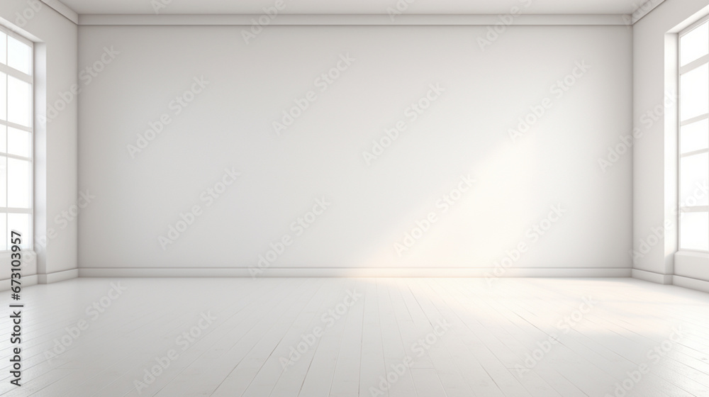 Interior of a minimal empty classic white room. Generative AI Interior of a minimal empty classic white room. Generative AI