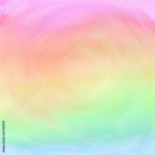 abstract colorful background. Hologram pastel rainbow multicolor circle background in galaxy 