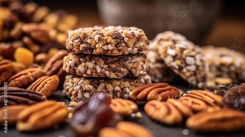 Quinoa Raisin Cookies on Blurry Dark Background