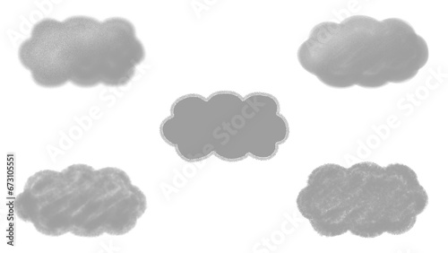 ふわふわ雲のイラストがシンプルでかわいい