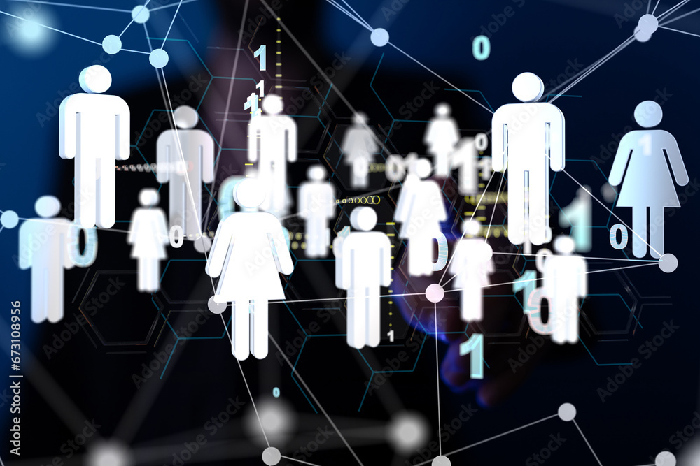 Abstract technology group and data 3d Abstract technology group and data 3d