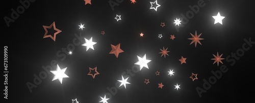 XMAS A gray whirlwind of golden snowflakes and stars. New