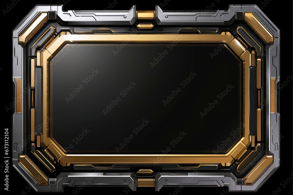 Abstract high tech black border, futuristic technology background