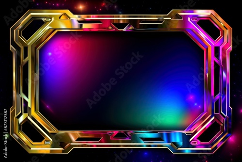 Wallpaper Mural Abstract high tech black border, futuristic technology background Torontodigital.ca