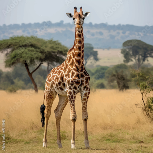 high resolution Illustration of a giraffe