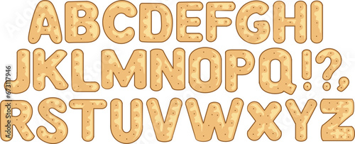 Vector font and alphabet. display kids font, Abc, english letters and numbers.
