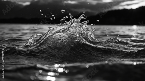水 水しぶき モノクロ ウォーター 波紋 水滴 波