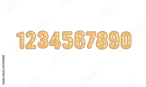 Vector font and number. display kids font, letters and numbers.
