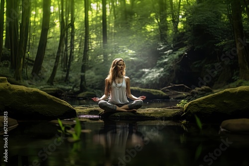 yoga in the forest
