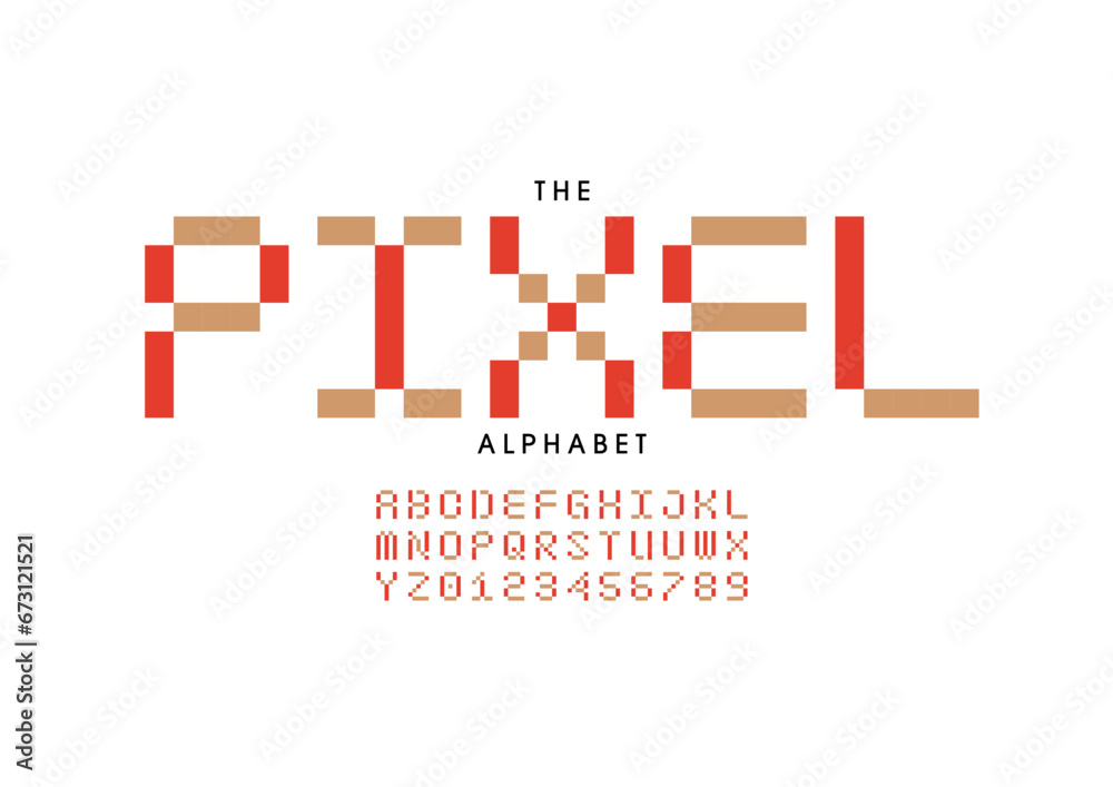 Vector of stylized modern font and alphabet Vector of stylized modern font and alphabet