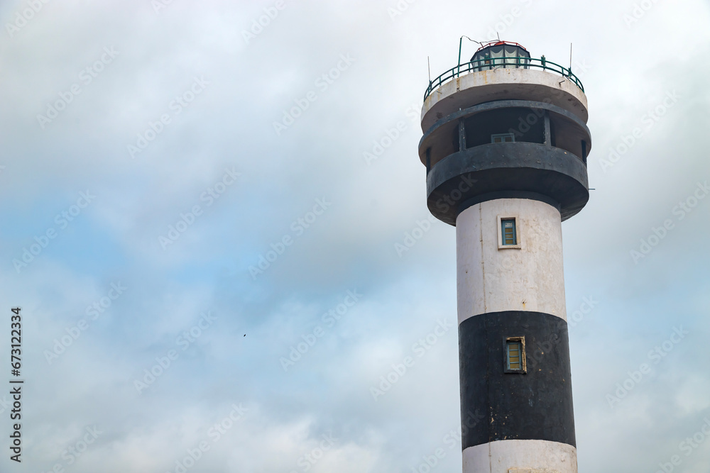 Puri lighthouse at puri beach in odisha india.