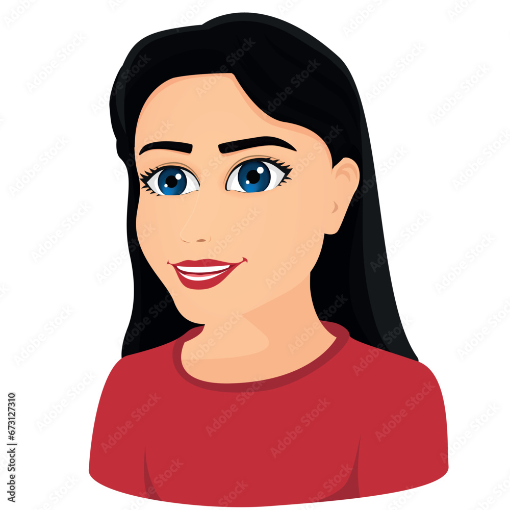 vector illustration of young lady portrait vector illustration of young lady portrait