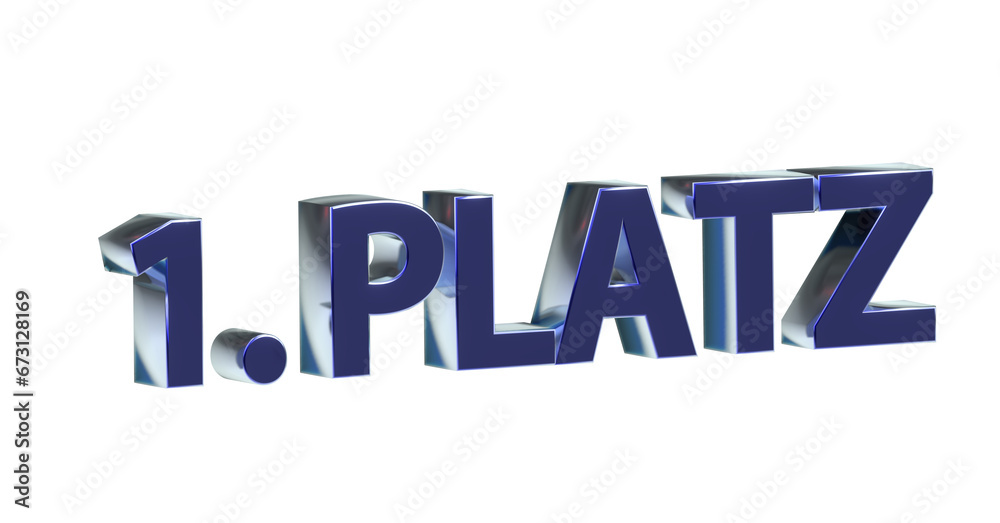 1. Platz blaue plakative 3D-Schrift, Gewinner, Sieger, Auszeichnung, Erfolg, Prämie, Medaille, Trophäe, Gold, Spitzenplatz, Bronze, Silber, Rendering, Freisteller, Alphakanal 1. Platz blaue plakative 3D-Schrift, Gewinner, Sieger, Auszeichnung, Erfolg, Prämie, Medaille, Trophäe, Gold, Spitzenplatz, Bronze, Silber, Rendering, Freisteller, Alphakanal