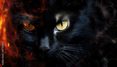 Photo of black cat
