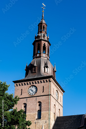 Photography Oslo Cathedral (Norwegian: Oslo domkirke), formerly Our Savior's Church, belltow