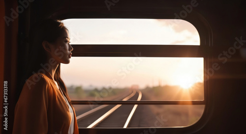 Women traveling by train © birdmanphoto