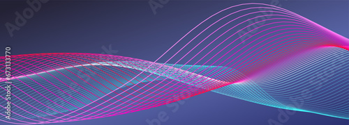Music abstract background. Equalizer for music. Abstract digital wave of lines. Vector illustration	