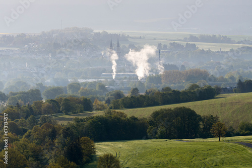 Blick auf Oelsnitz/Vogtl. am Morgen photo