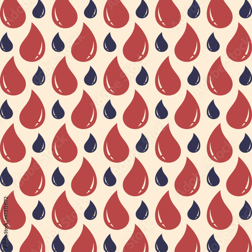 Water Drops cute seamless pattern repeating colorful elements trendy vector illustration background