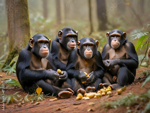 Cute cimpanzee  generative ai