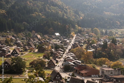 Shirakawago Village World Heritage in Autumn, Gifu, Japan