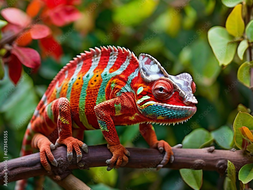 Obraz premium Chameleon Photography, generative ai