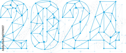 2024 modern technology connected dots design