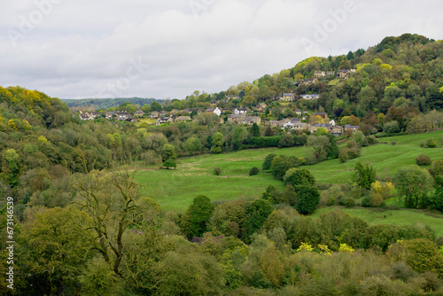 Matlock landscape with hills and blue sky