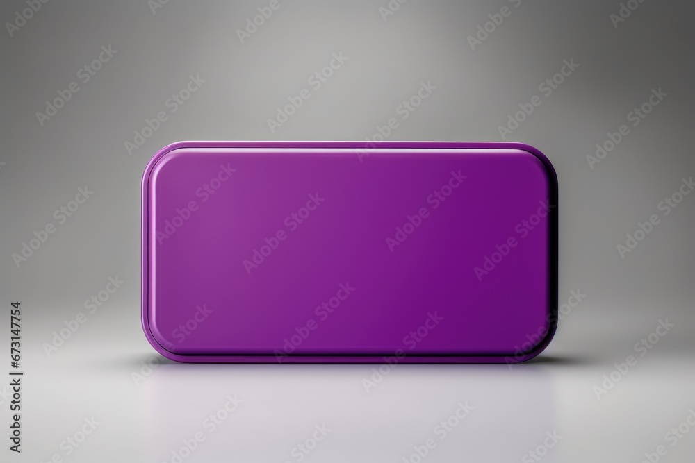 purple lunch box mockup for meal on grey background, container for food