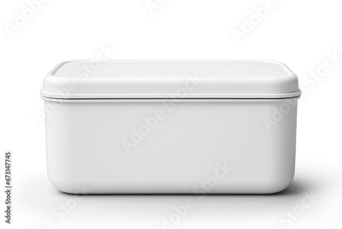 lunch box mockup for meal on white background, container for food