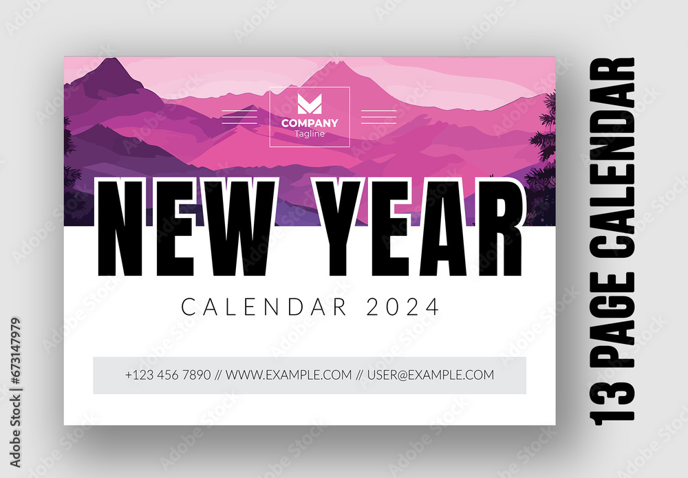 Desk Calendar Template Layout Stock Template | Adobe Stock