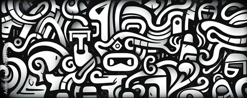 black and white graffiti inspired background