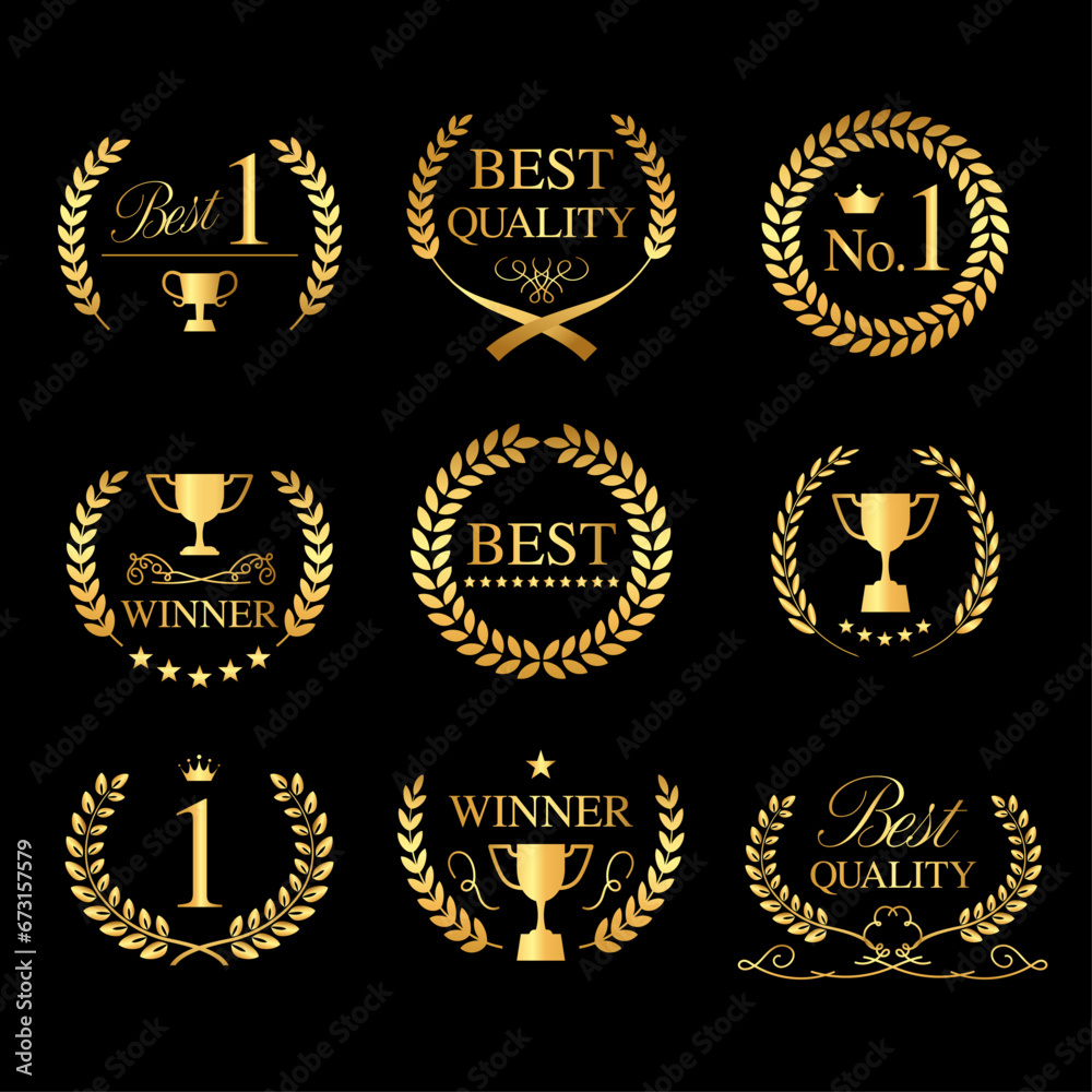 Fototapeta premium ランキングや品質を誇るフレームのベクターイラストセット