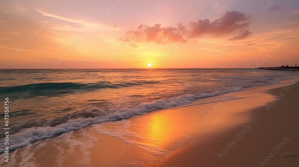 A Breathtaking Coastal Landscape at Sunset