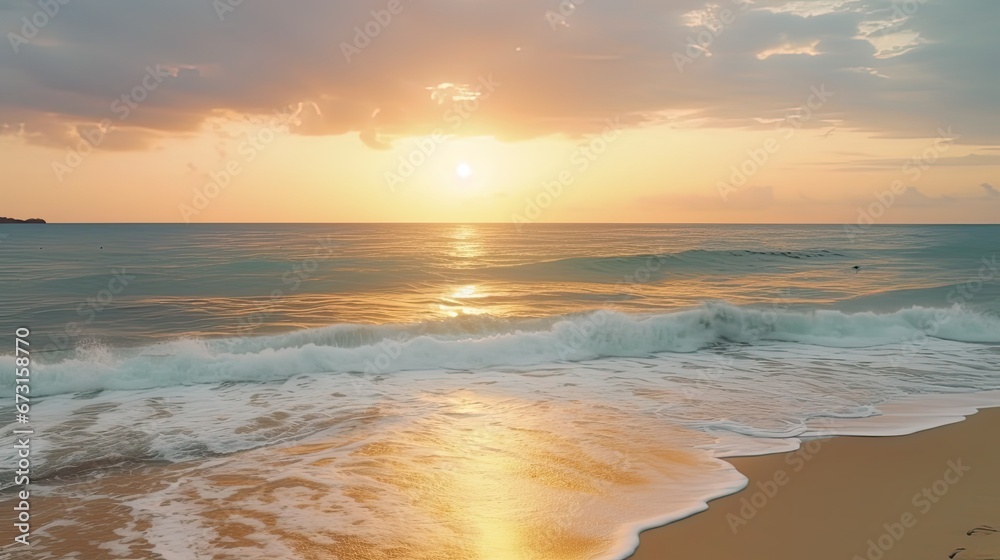 Obraz premium A Breathtaking Coastal Landscape at Sunset